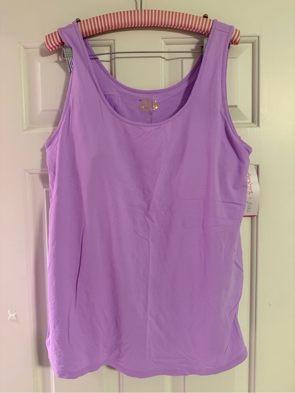 Women’s Scoop Neck Tank Top Sunray bra tank XL Purple Iris